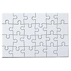 20 x Sublimatie Puzzel 11 x 16,5 cm met 24 puzzelstukjes