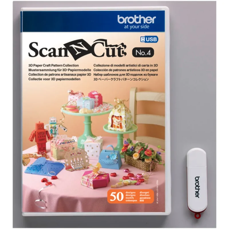 Nr 4. Collectie voor 3D papiermodellen voor Brother ScanNCut